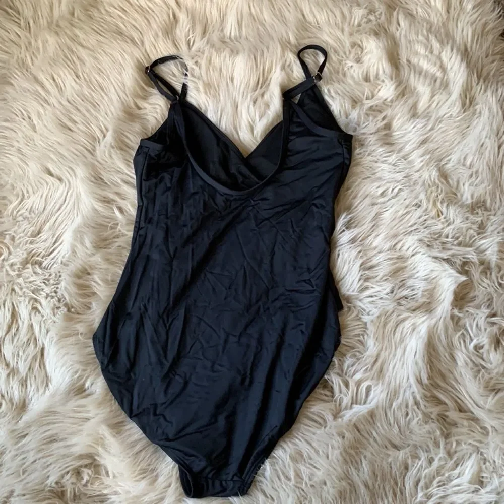 Designer One Piece Swimsuit black S